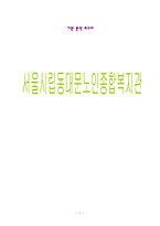 서울시립 동대문 노인종합복지관 기관 분석 보고서-1