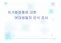 [광고연구] 여대생들의 저가화장품에 대한 인식 보고서-1
