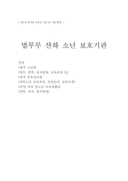 청소년복지론 청소년시설 및 기관 탐방 법무부 산하 소년 보호기관-1