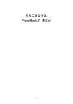 프로그래밍 언어 VisualBasic의 중요성-1