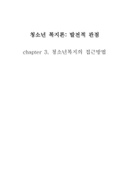 청소년복지론 발전적 관점 청소년 복지의 접근방법-1