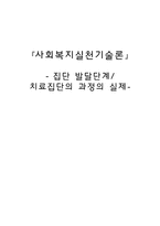 사회복지 실천기술집단 발달단계 치료 집단의 과정의 실제-1