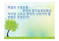 독일의 수발보험 한국의 장기요양보험의 차이점 그리고 한국이 나아가야 할 방향은 무엇인가-1
