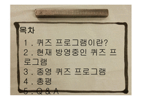 방송 모니터링 대한민국 Quiz프로그램에 대하여-2