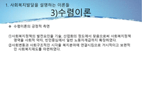 사회복지정책의 발달을 설명하는 이론들-10