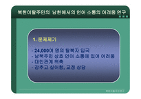 북한이탈주민의 남한에서의 언어소통 문제 연구-2