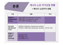 캐나다의 노인주거 산업을 통해 본 한국노인주거 산업발전방향-6