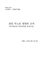[노사관계] 삼성 무노조경영의 근거 -인사제도와 복리후생을 중심-1