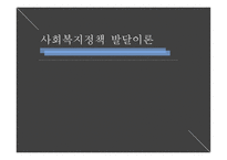 사회복지정책 발달이론 개론-1