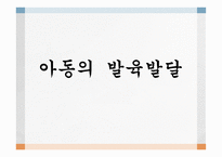 아동의 발육발달 보고서-1