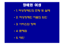 장애와 여성 레포트-1
