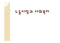 노동시장과 사회복지-1