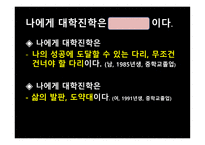 대북한이 탈주민 청년들에게 대학 진학이 주는 사회적의 미-7