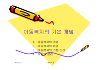 아동복지의 기본 개론-1