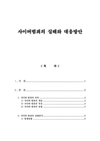 사이버범죄의 실태와 대응방안 리포트-1