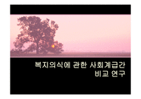 복지의식에 관한 사회계급 간 비교연구-1
