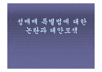 성매매 특별법에 대한 논란과 대안 모색-1