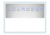 노인 소득보장정책보고서-1