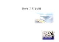 청소년 지도 방법론 문제 해결원리-1