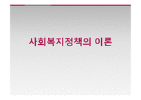 사회복지 정책론의 이론-1
