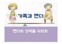 가족과 젠더 젠더와 성역할 사회화-1