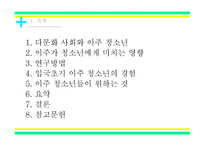 입국초기 이주청소년들의 경험 과다 문화 사회복지의 과제-2