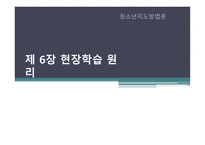 청소년 지도 방법론 현장학습의 원리-1