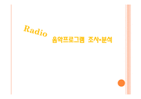 방송 모니터링 라디오 음악프로그램 조사분석-1