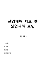간호학 산업재해 지표 및 산업재해요인-1